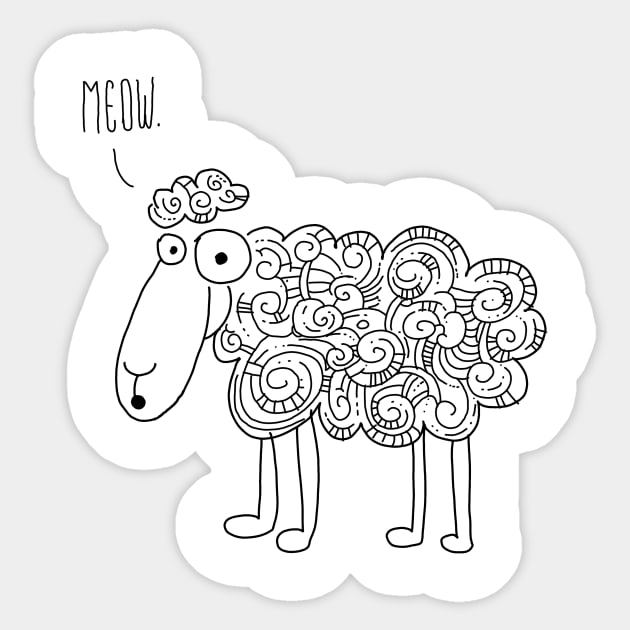 Identity crisis sheep Sticker by OsFrontis